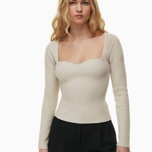 Aritzia Babaton Sculpt Knit Sweetheart Longsleeve